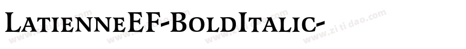LatienneEF-BoldItalic字体转换