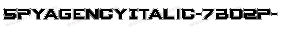 SpyAgencyItalic-7BO2P字体转换