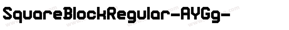 SquareBlockRegular-AYGg字体转换