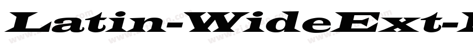 Latin-WideExt-Normal字体转换