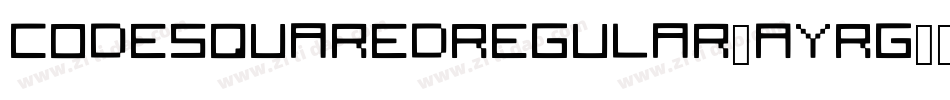 CodeSquaredRegular-AYRg字体转换