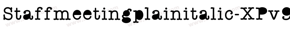 Staffmeetingplainitalic-XPv9字体转换