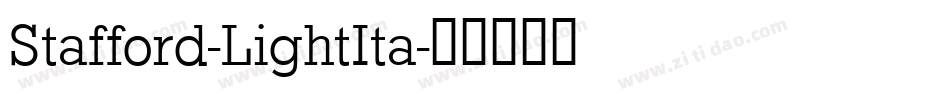 Stafford-LightIta字体转换
