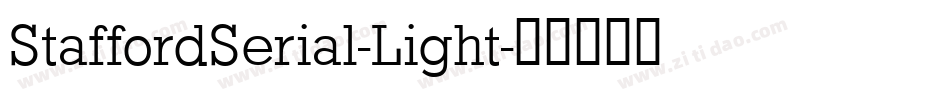 StaffordSerial-Light字体转换