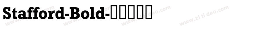 Stafford-Bold字体转换