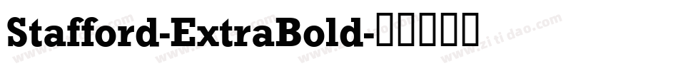 Stafford-ExtraBold字体转换