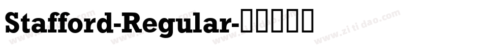 Stafford-Regular字体转换