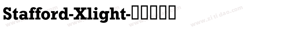 Stafford-Xlight字体转换