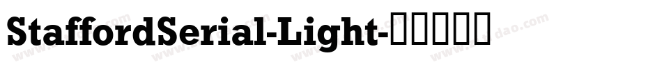 StaffordSerial-Light字体转换