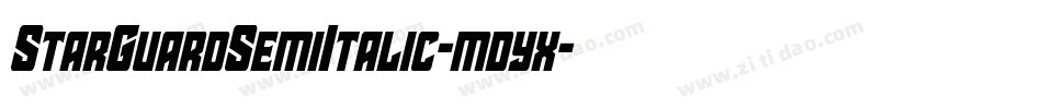 StarGuardSemiItalic-mdyx字体转换