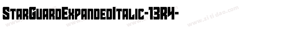 StarGuardExpandedItalic-13R4字体转换 StarGuardExpandedItalic-13R4字体转换
