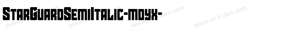 StarGuardSemiItalic-mdyx字体转换