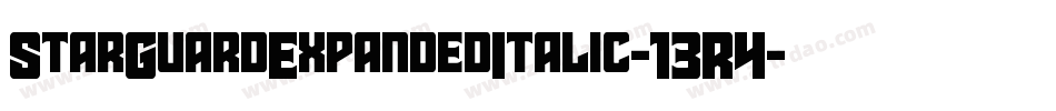 StarGuardExpandedItalic-13R4字体转换 StarGuardExpandedItalic-13R4字体转换