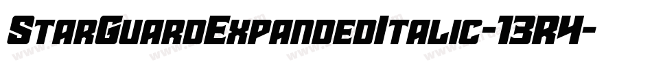StarGuardExpandedItalic-13R4字体转换 StarGuardExpandedItalic-13R4字体转换