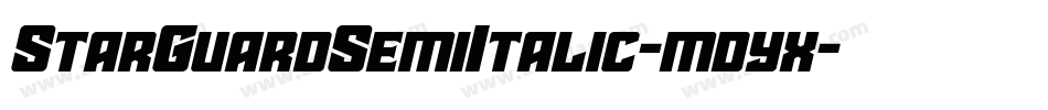 StarGuardSemiItalic-mdyx字体转换