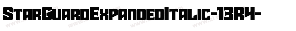 StarGuardExpandedItalic-13R4字体转换 StarGuardExpandedItalic-13R4字体转换