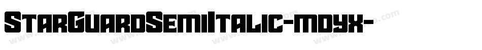 StarGuardSemiItalic-mdyx字体转换