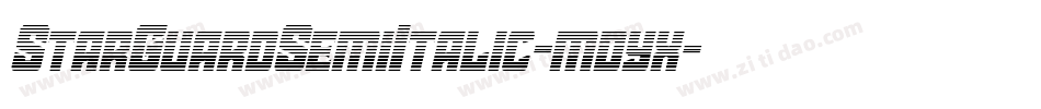 StarGuardSemiItalic-mdyx字体转换