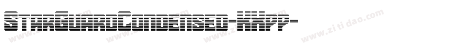 StarGuardCondensed-KXpp字体转换 StarGuardCondensed-KXpp字体转换