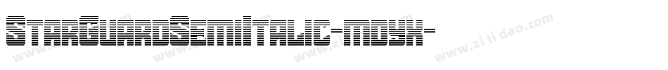 StarGuardSemiItalic-mdyx字体转换