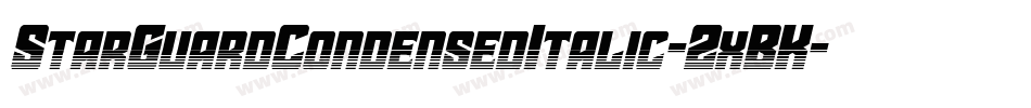 StarGuardCondensedItalic-2xBK字体转换