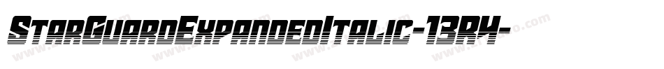 StarGuardExpandedItalic-13R4字体转换 StarGuardExpandedItalic-13R4字体转换