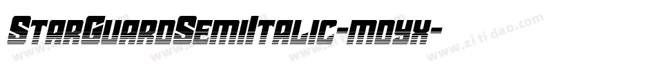 StarGuardSemiItalic-mdyx字体转换