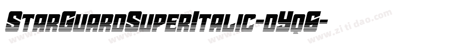 StarGuardSuperItalic-dYq6字体转换