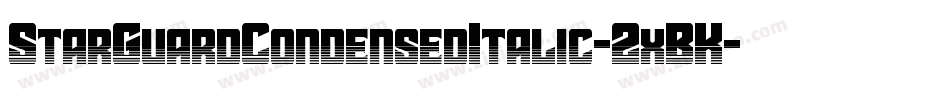 StarGuardCondensedItalic-2xBK字体转换