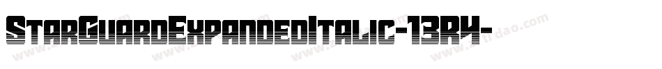 StarGuardExpandedItalic-13R4字体转换 StarGuardExpandedItalic-13R4字体转换
