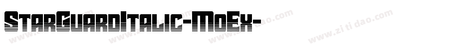 StarGuardItalic-MoEx字体转换 StarGuardItalic-MoEx字体转换