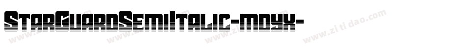 StarGuardSemiItalic-mdyx字体转换