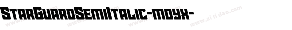 StarGuardSemiItalic-mdyx字体转换