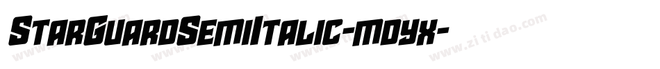 StarGuardSemiItalic-mdyx字体转换