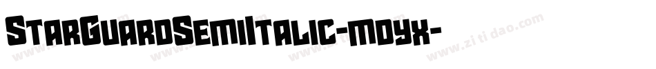StarGuardSemiItalic-mdyx字体转换