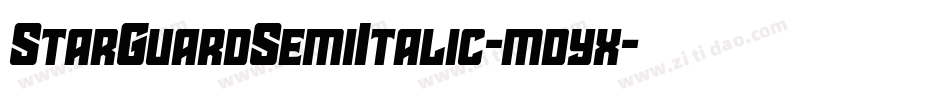 StarGuardSemiItalic-mdyx字体转换