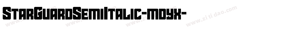 StarGuardSemiItalic-mdyx字体转换