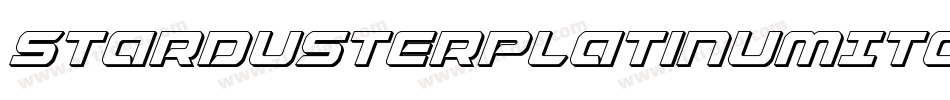 StardusterPlatinumItalic-VaKZ字体转换