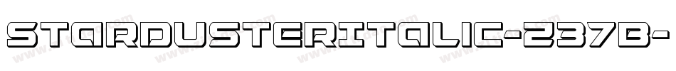 StardusterItalic-Z37B字体转换