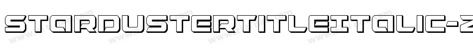 StardusterTitleItalic-zzo3字体转换