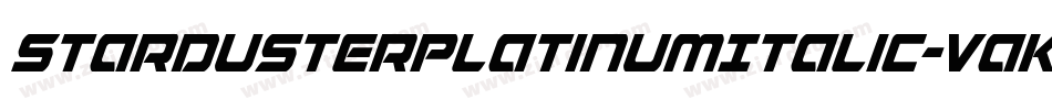 StardusterPlatinumItalic-VaKZ字体转换