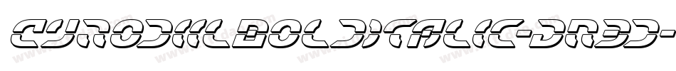 CyrodiilBoldItalic-DR3d字体转换