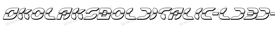OkolaksBoldItalic-ld3d字体转换