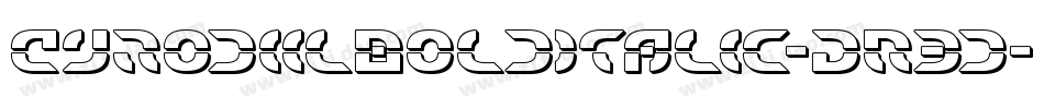 CyrodiilBoldItalic-DR3d字体转换