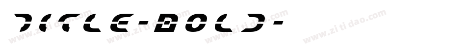 Title-Bold字体转换