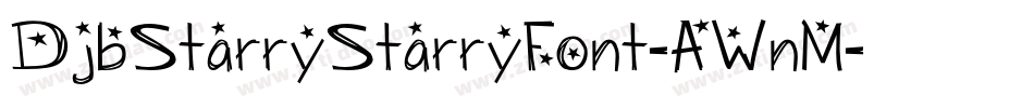 DjbStarryStarryFont-AWnM字体转换