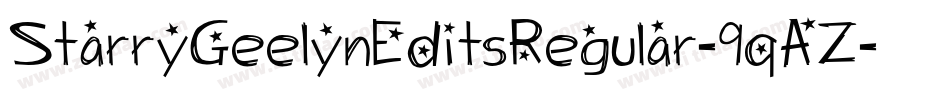 StarryGeelynEditsRegular-9qAZ字体转换