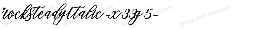 RockSteadyItalic-x33g5字体转换