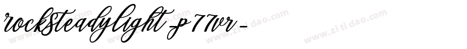 RockSteadyLight-p77vr字体转换