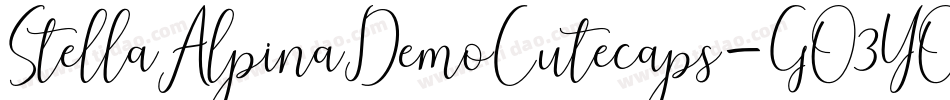 StellaAlpinaDemoCutecaps-GO3YO字体转换